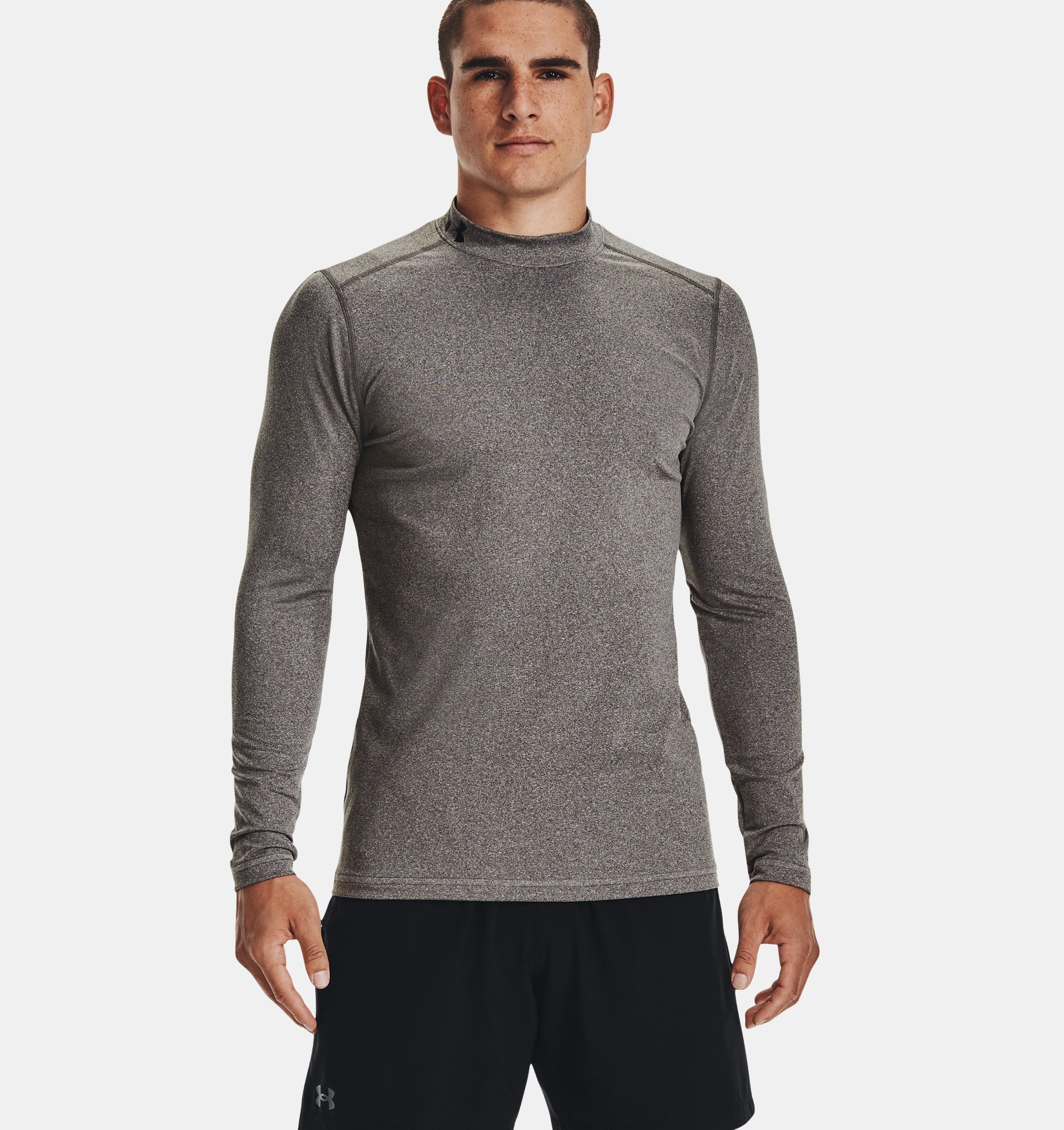 Under Armour Uomo Maglia A Maniche Lunghe Coldgear Armour Mock Fitted 